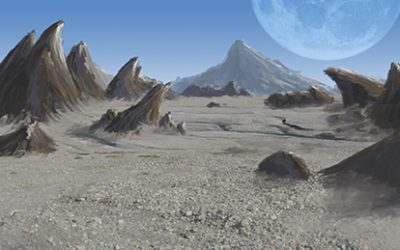 Matte Painting of a Barren Planet